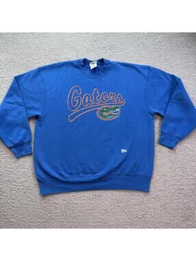 Vintage 90s Florida Gators Crewneck Sweatshirt Blue Made In USA XXL Pro Player
